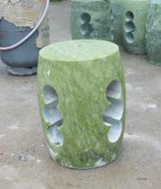 Khan steam room stool jade carved stool hollow round stool sauna Jade stool bath stool