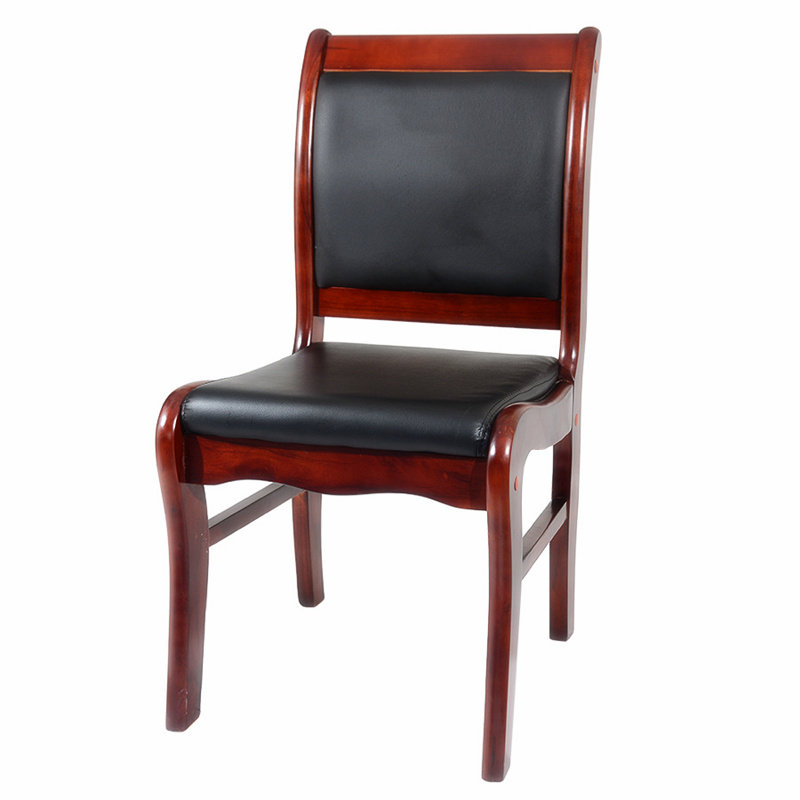 Conference Chair Solid Wood Office Chair Genuine Leather Conference Room Guest Chair Mahjong Chair Computer Chess Chair Dining Chair Computer Chair