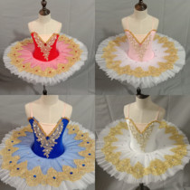 Childrens tutu performance suit Little swan dance tutu puff yarn dress suspender Girls performance costume