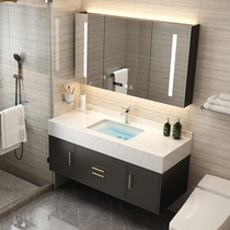 Modern simple marble bathroom cabinet Bathroom sink Wash basin Wash basin Light luxury bathroom combination set