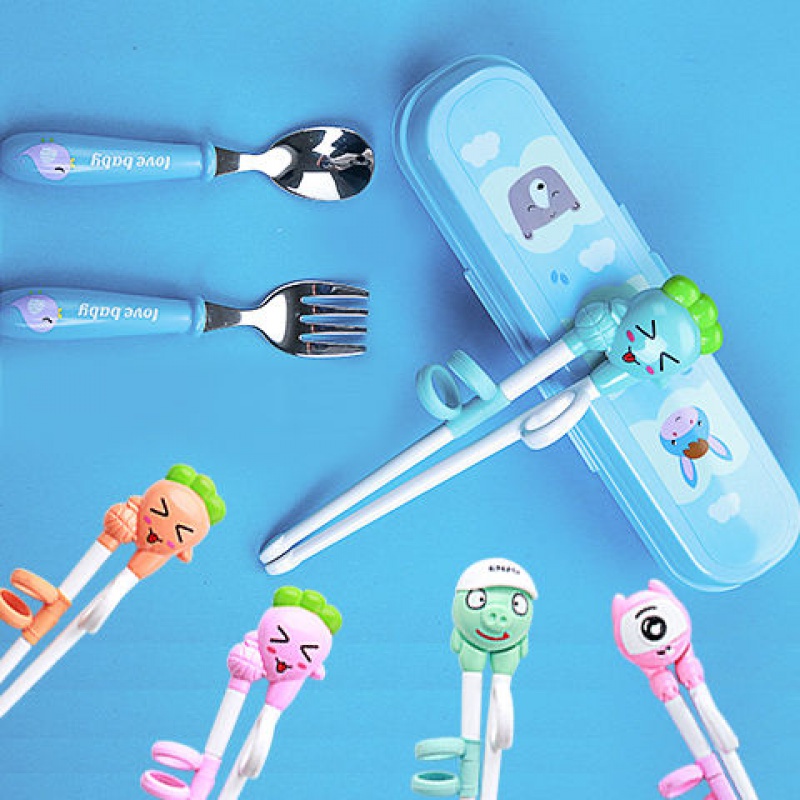 Children learn chopsticks chopsticks chopsticks training practice chopsticks to eat baby baby baby spoons and forks tableware suit