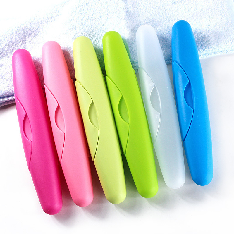 Travel portable toothbrush drum fashion toothbrush cup candy toothbrush collection box dark - button toothbrush box