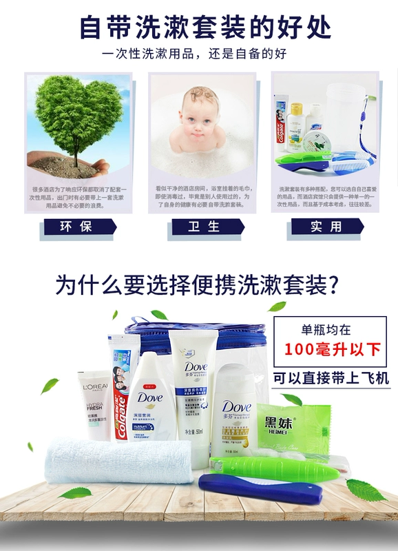 Bộ đồ du lịch Túi giặt Nam và nữ Đồ dùng vệ sinh không thấm nước Pha chế Chai - Rửa sạch / Chăm sóc vật tư