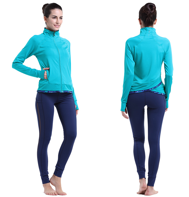 Zoano Zona new yoga quần áo áo khoác nữ áo khoác thể thao áo khoác cardigan dây kéo áo sơ mi chạy quần áo áo khoác thể thao adidas