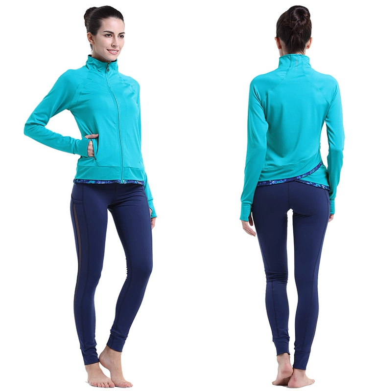 Zoano Zona new yoga quần áo áo khoác nữ áo khoác thể thao áo khoác cardigan dây kéo áo sơ mi chạy quần áo