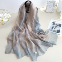 Silk scarf air conditioning shawl 2020 spring new fashion wild mulberry silk scarf gauze scarf gift