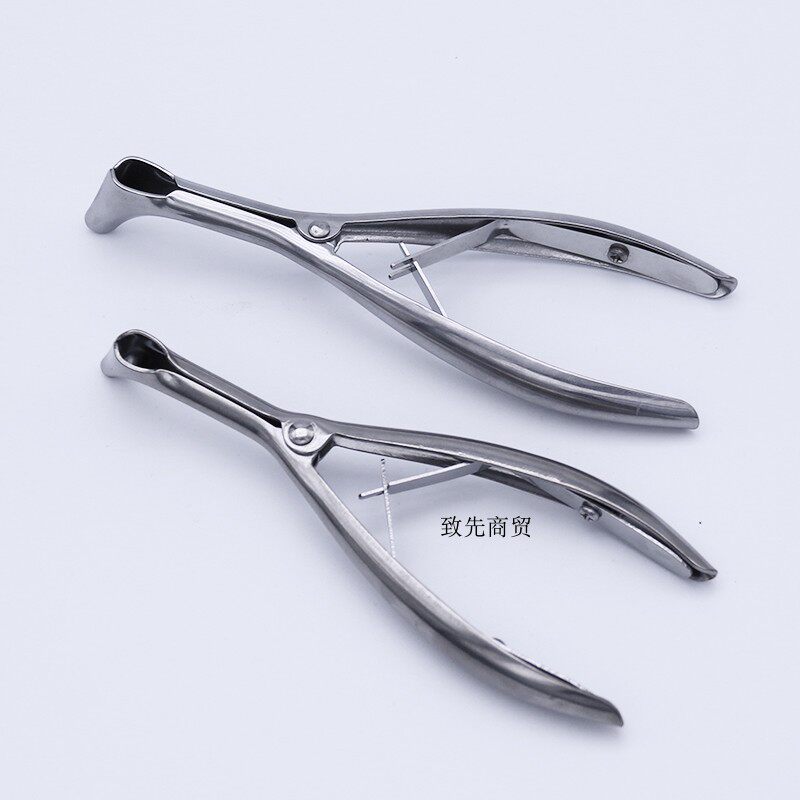 Stainless steel rhinoscopy nostril dilator expansion forceps for nasal examination