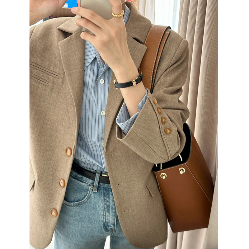 Women's Blazer 2026 Spring and Autumn New Style, Super Stylish Korean Casual High-End Design for Petite Figures