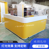 Supply of wooden paint shopping mall game hall cashier counter maintenance consulting services front desk dental clinic bar customization