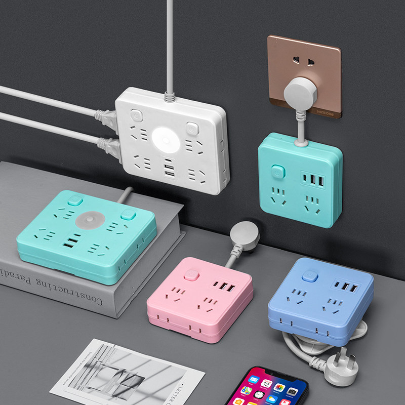 Pure copper intelligent USB multi-function converter socket plug-in switch switch wiring board short line