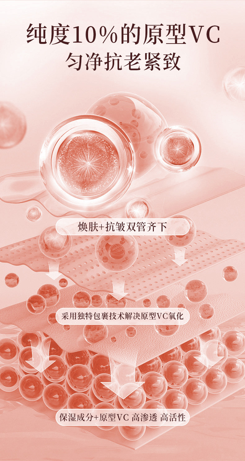 【日本直邮】Yunth面部VC美白精华液 一盒28枚 紧致抗皱抗衰老次抛亮白斑修复补水保湿收缩毛孔