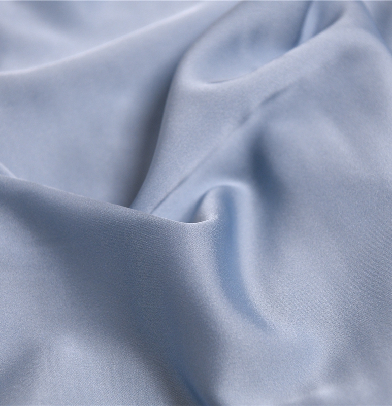 Cloud Blue Brand Order Misty Light Blue Plain Silk Double Georgette Satin Both Sides Are Skin-Friendly Satin Cloud Blue Brand Order Misty Light Blue Plain Silk Double Georgette Satin Both Sides Are Skin-Friendly Satin