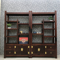 Old boat wood ancient shelf full solid wood storage wine rack Chinese-style Dobao Pavilion antique tea bookshelf partition display container