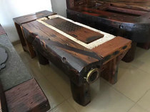 Old boat wooden gun tube big tea table features vicissitudes of the Dragon Bone Tea Table Table and Chair combination kung fu tea table atmospheric solid wood furniture