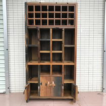 Old boat wood ancient shelf combination Chinese retro furniture storage rack Dobao Pavilion bookshelf antique display rack