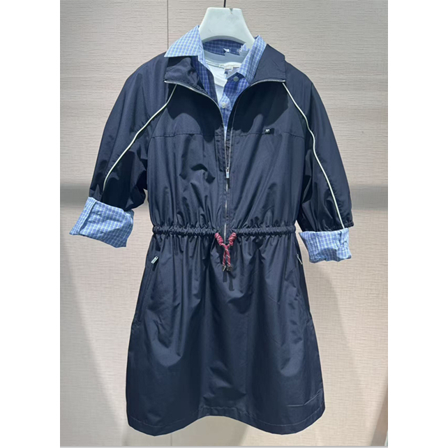 2026 New Spring and Summer Waterproof and Windproof Sports Casual Fashion Simple Elegant Dress with Drawstring 1My1081122