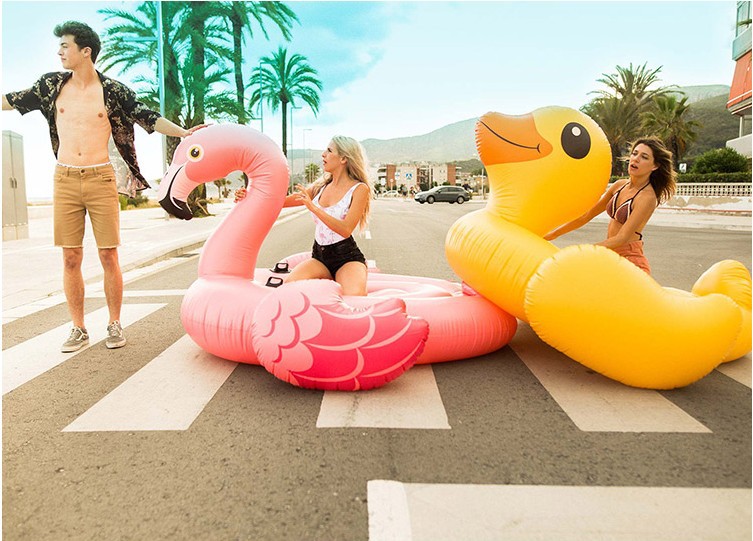 Nữ hoàng trưởng thành Flamingo Bơi vòng nước Bơm hơi Núi Unicorn Swan Giường nổi Dứa Kem nổi phao bơi trẻ em