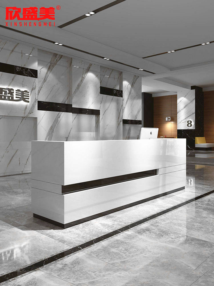 Paint front desk desk Reception desk Bar Simple cash register counter Custom office welcome desk Help desk spot