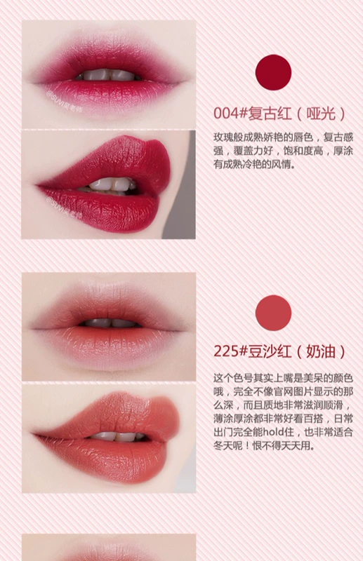 Bộ đếm chính hãng American Revlon Revlon Black tube color lipstick 225 bean paste lipstick 325 không tẩy 3ce kem