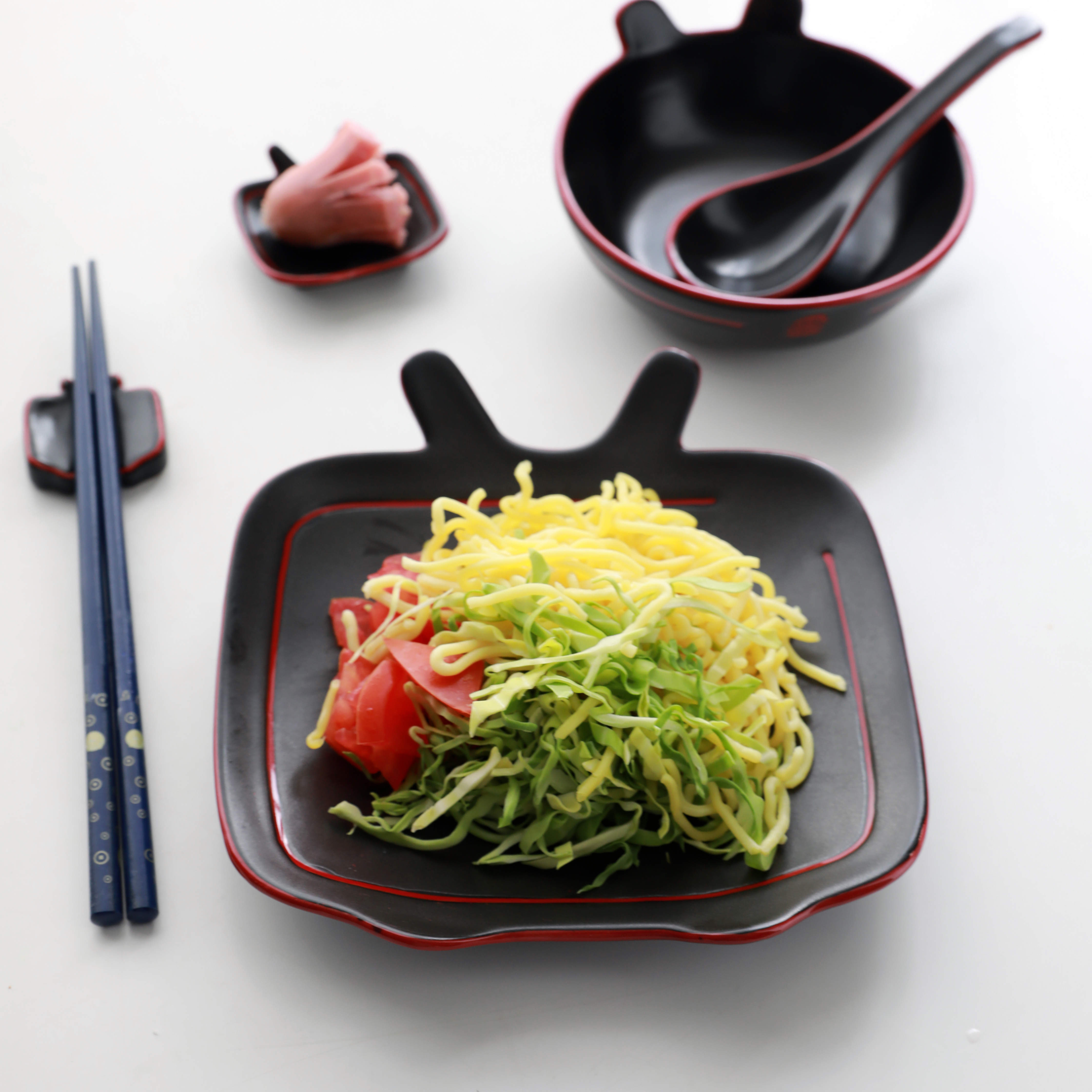 MUSe Garden bililili new retro small TV matte matte Japanese tableware flat plate