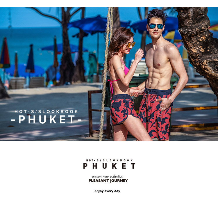 Mùa hè quần nhanh khô quần nam kích thước lớn cặp vợ chồng lỏng lẻo phụ huynh-con kỳ nghỉ ngụy trang năm điểm quần short tắm nước nóng mùa xuân quần áo đi biển hoa quả	
