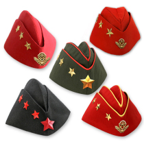 2021 New plus hard sailor dance hat Russian ship type military fan hat square dance performance boat hat