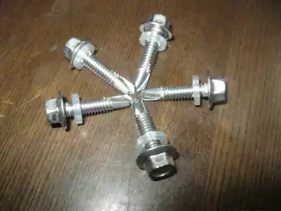 SUS410 stainless steel hexagonal drilling tail nail outer hexagonal turning tail nail diameter 5 5mm6 3mm series