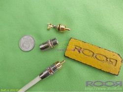 RooR~cn 미국 오리지널 하이 금도금 RCA 와이어 커팅 커넥터