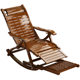 Sturdy Household Bamboo Chair, Foldable Recliner for Nap, Suitable for Elderly, Durable for Leisure and Nap, Can Lie Flat, Chinese Style for Balcony
