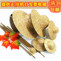 Kindergarten classroom corridor DIY creative hanging ornaments handmade painting graffiti material jewelry woven straw hat