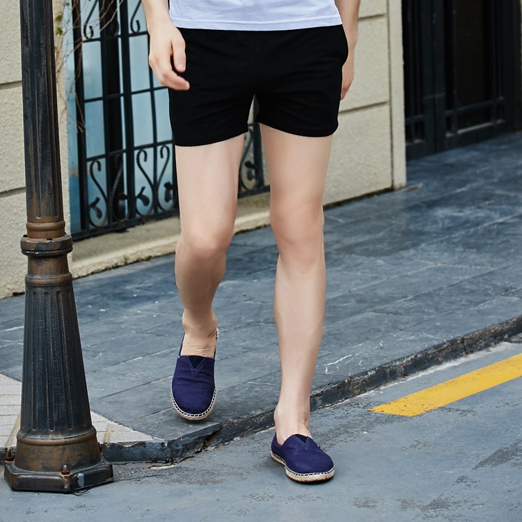Mùa hè quần short nam cotton nhà ba quần Phiên bản Hàn Quốc của quần short thể dục tự luyện quần rắn màu cỡ lớn quần quần vải nam