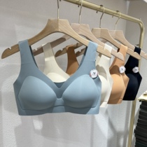 857 fixed cups comfort no steel ring No marks bra small breasts slim fit one-piece glossy-free underwear female bra