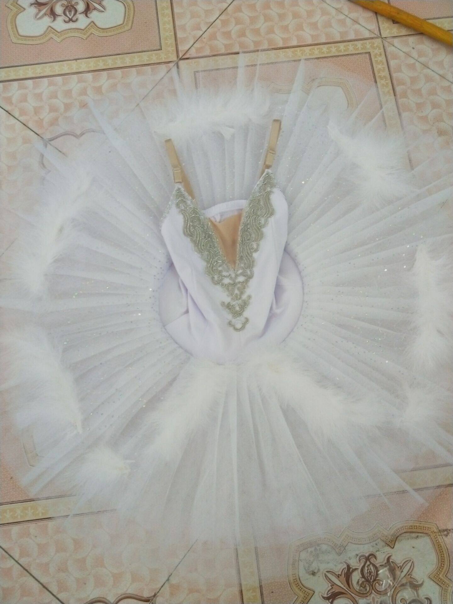 Adult white professional ballet costume children's performance costume competition costume TUTU yarn skirt ballet dance costume practice skirt