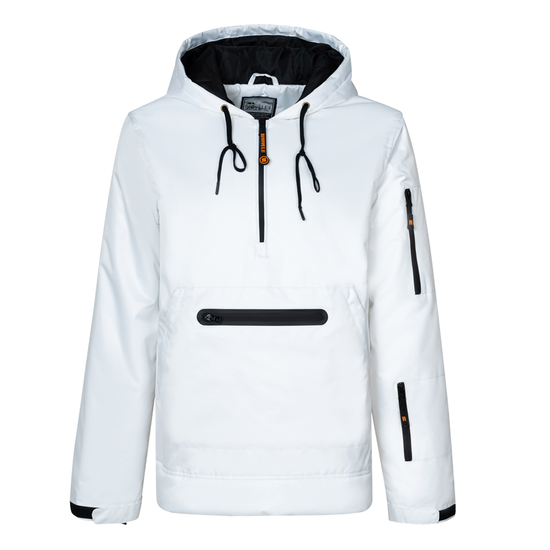 Ski suit men waterproof breathable long thick couple ski hoodie couple ski hoodie single double board sleeve head plus cotton ski dress women