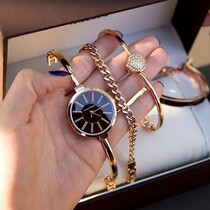 American Anne Klein elegant simple suit AK 1470 black gold ladies quartz watch