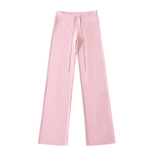 Summer dopamine/American hot girls high waist slim straight-leg pants for women loose casual and versatile wide-leg yoga trousers