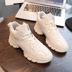 Giày sneaker nữ cao cấp phiên bản Hàn Quốc của ulzzang Harajuku hoang dã 2018 mùa thu mới lưới đỏ trắng cũ giày cao cổ nữ hàn quốc Giày cao gót
