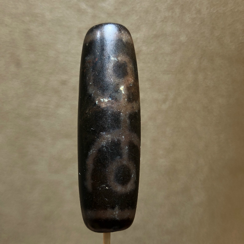 西藏天珠古象雄天珠老料天珠二十一眼页岩石满朱砂风化纹包邮-淘宝