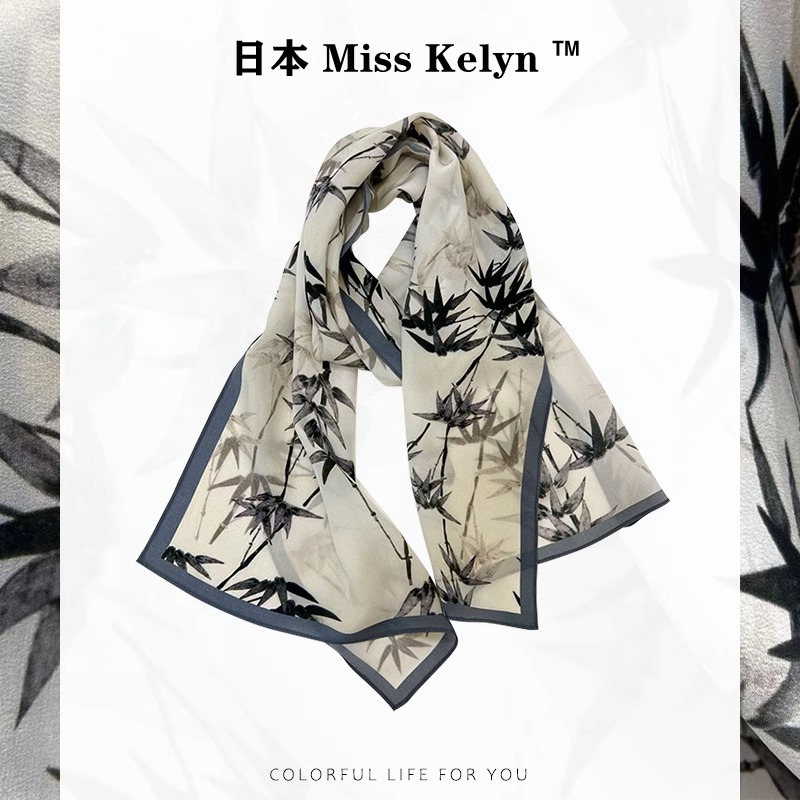 Miss Kelyn Japan Light Extravagant Limited Edition 100% Mulberry Silk Double Creamy Silk Scarves outside a shawl-Taobao