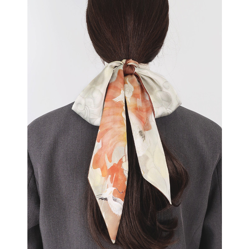 Miss Kelyn (Yunxiang Clothes) silk scarf high-quality small long hairband tied bag ribbon belt scarf