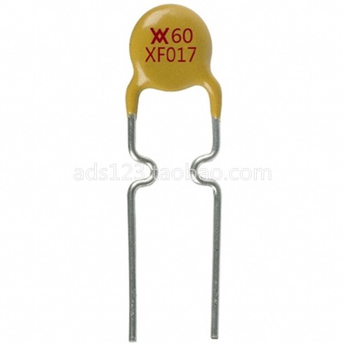 Straight insertion self-restoring fuse RXEF017 X72XF017 0 72V 17A 170MA PPTC 