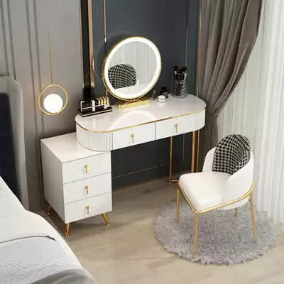 Bedroom dressing table light luxury Net red ins style modern simple Nordic small apartment makeup table storage cabinet one
