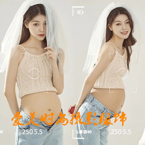 Maternity photography clothing studio new style playful and cute style beautiful pregnant mother simple jeans photography photo clothing