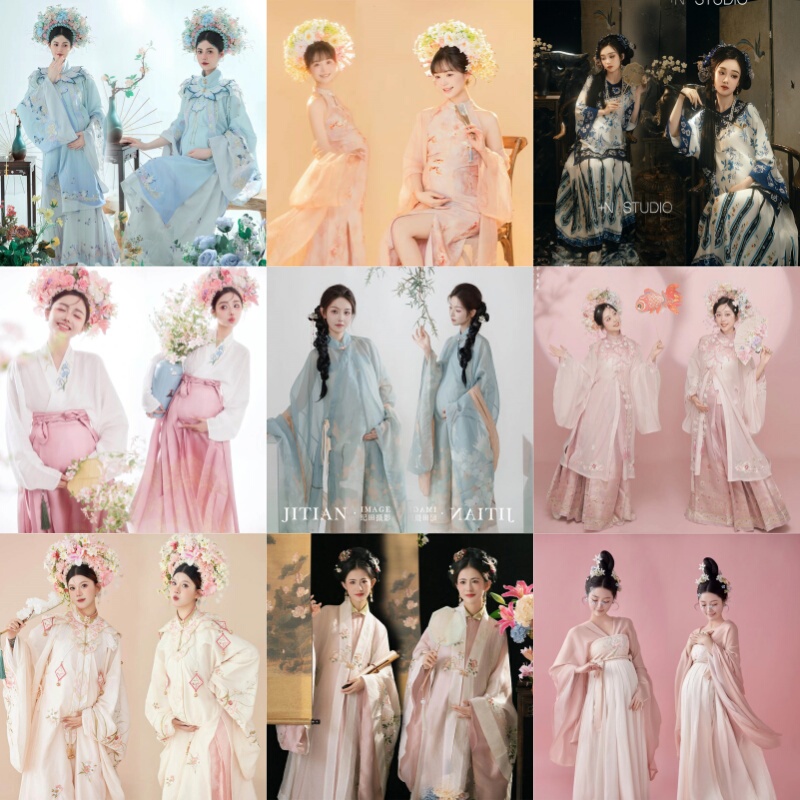 New Maternity Photography Outfits, Studio Maternity Costumes, Traditional Chinese Style, Gentle Maternity Photoshoots at Home, Fairy-Like Hanfu New Maternity Photography Outfits, Studio Maternity Costumes, Traditional Chinese Style, Gentle Maternity Photoshoots at Home, Fairy-Like Hanfu
