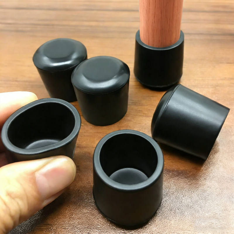 Thickened Wear-Resistant Stool Foot Pad Protective Cover Cabinet Round Tube Chair Anti-Slip Table and Chair Foot Cover Rubber Anti-Scratch Floor