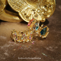 Crystal Lamp Man Light Luxury Crown Ring Silver Gilded Schwarlow Retro Palace Dream Food Guide Gift