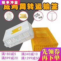  Adult chicken turnover box Transport cage Turnover box basket Adult chicken cage duck cage goose cage Plastic chicken cage duck basket Transport box basket