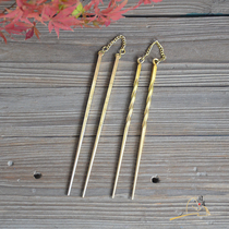  Charcoal clamp handmade brass chopsticks fire chopsticks tea chopsticks Copper chopsticks clip carbon chopsticks pliers charcoal stove Bamboo tea stove special