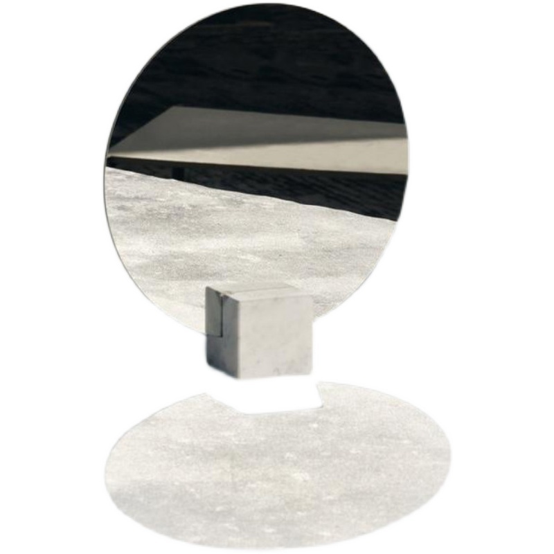 Jushang geometric round designer marble dressing table Nordic minimalist modern decorative ornament mirror