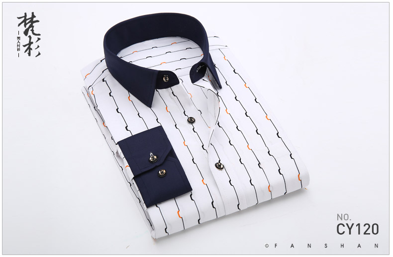 Vanssa Mùa xuân và mùa thu Mới In Áo sơ mi nam dài tay Áo sơ mi hoa giản dị polka Dot Hàn Quốc Xu hướng áo sơ mi nam các kiểu áo sơ mi họa nữ đẹp